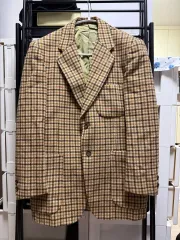 日本 ヴィンテージ ウール100 オーバーサイズ CHECK ジャケット