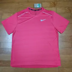 ナイキ ドライフィット マイラー ランニング Tシャツ ポリエステル ピンク AJ7565-629
