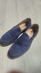 イタリア MOMA スウェードローファー ネイビー42サイズ