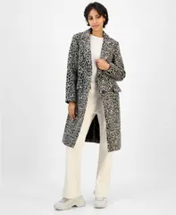 ビーシービージーマックスアズリア レディース アウター ジャケット・ブルゾン コート BCBGMAXAZRIA Womens SingleBreasted Coat Leopard アニマルのサムネイル