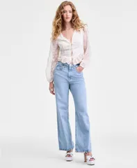 ゲス レディース ボトムス デニムパンツ ジーンズ GUESS Womens HighRise WideLeg Jeans FELICITY BLUのサムネイル
