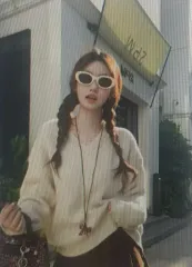 (海外配送)ニット Vネック 長袖Tシャツ セーター