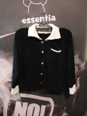 ブラックファー クロップド カーディガン