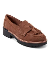 アース レディース シューズ パンプス ローファー Earth Womens Zimm Tassel Lug Loafers Cognac Suedeのサムネイル