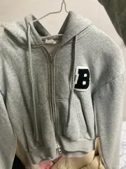 レディース クロップドパーカー