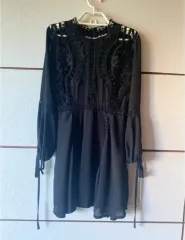 ブラック刺繍 ミニ ONE PIECE