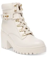 ワイルド ペアー レディース シューズ ブーツ・レインブーツ レース Wild Pair Womens Bridgitt LaceUp SideZip LugSole Booties Bone Smooth