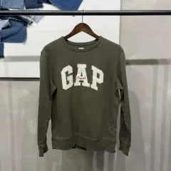 (90) GAP ギャップ ストリート 刺繍 起毛 スウェット 長袖 Tシャツ
