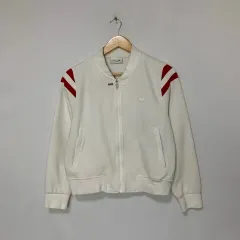 ラコステ アイボリー ブルゾン ジャケット ジャージ トレーナー ヴィンテージ レディース 34 サイズ