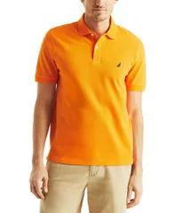 ナウティカ メンズ トップス ポロシャツ Nautica Mens ClassicFit Performance Deck Polo Shirt Coast Guard Orange オレンジ