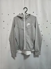 ナイキ グレー ジップアップパーカー L