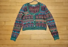 ザラ フラワー ジャカード ニット