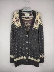 メリージェーン F レディース ノルディック ニット ハーフ カーディガン