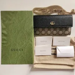 正規品 グッチ マーモント チェーン ウォレット クロスバック
