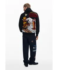 デジグアル メンズ アウター ニット・セーター プリント スウェット シャツ Desigual Mens MICKEY PRINTED SWEATSHIRT Black ブラックのサムネイル