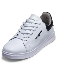 カール ラガーフェルド メンズ シューズ スニーカー レザー KARLAGERFELD PARIS Mens Round Toe Leather Sneakers White ホワイトのサムネイル