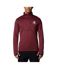 コロンビア メンズ アウター ジャケット・ブルゾン フリース Columbia Mens Garnet Florida State Seminoles Park View Grid Fleece OmniWick HalfZip Jacket Garnet