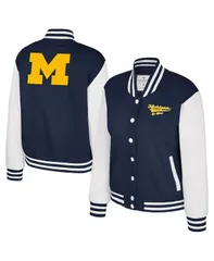 コロシアム レディース アウター ジャケット・ブルゾン フリース Colosseum Womens Navy Michigan Wolverines French Baguette Full Snap Fleece Jacket Navy ネイビー