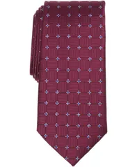 クラブルーム メンズ アクセサリー ネクタイ Club Roomens Meyers Grid Pattern Tie Wine ワイン