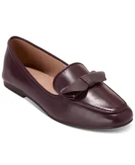 コールハーン レディース シューズ パンプス ローファー Cole Haan Womens Payson Soft Bow Slip On Loafers Chocolate Black Garnet Leather ブラック