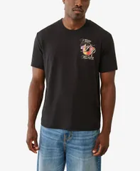 トゥルーレリジョン メンズ トップス Tシャツ グラフィック True Religion Mens Short Sleeve Ombre Graphic TShirt Jet black ブラック