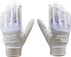 新品 ゼット(ZETT) バッティンググローブ ネオステイタス 両手用 高校野球対応 メガハイグリップ ホワイト(1100) S BG17103HS