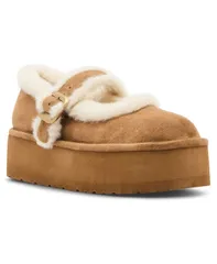 マッデンガール レディース シューズ パンプス プラットフォーム Madden Girl Womens Elena Cozy Platformary Jane Flat Shoes Latte