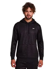 リーボック メンズ アウター パーカー・スウェット 長袖 Reebok Mens Kangaroo Pocket LongSleeve Hoodie Black ブラック