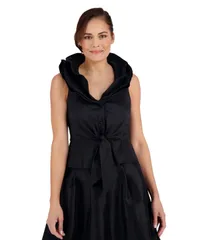 ミューズ レディース トップス シャツ ノースリーブ Muse Womens TripleCollar Sleeveless Top Black ブラックのサムネイル