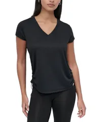 ダナ キャラン ニューヨーク レディース トップス シャツ クルーネック ギャザー 半袖 DKNY Sport Womens Crewneck ShortSleeve SideRuched Top Bのサムネイル