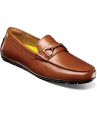 フローシャイム メンズ シューズ スリッポン・ローファー Florsheimens Motor Moc Toe Bit Loafer Cognac