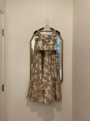 ザラ セットアップ オーガンザ GOLD シルク スカート トップス ビスチェ ノースリーブ