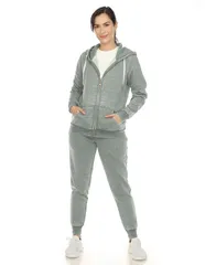 ホワイトマーク レディース ボトムス カジュアルパンツ White Mark Womens Burnout Jogger Set Green グリーン