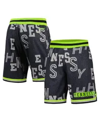 ミッチェルネス メンズ ボトムス ハーフパンツ・ショーツ ショートパンツ Mitchell Ness Mens Black NBA x Hennessy Neon Concrete Game Dayのサムネイル