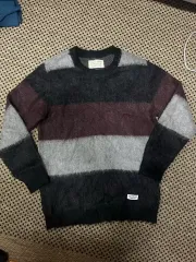 ワコマリア モヘア ストライプ ニット L