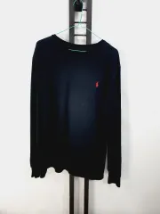 ポロラルフローレン ロングスリーブ ラウンド 長袖Tシャツ ブラック L