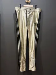 (S) アディダス オリジナル 光沢 トラックパンツ GOLD 3 5