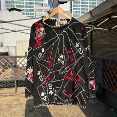 ヴィンテージ トランプ カード コットン ニット ONE PIECE