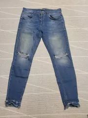 ザラ ダメージ ストレッチ デニム