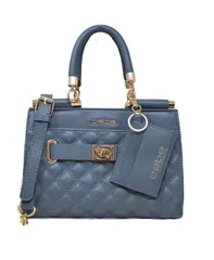 ベベ レディース バッグ ハンドバッグ キルティング Bebe Alex Quilted Small Satchel Bag with Card Holder Storm Grey グレー