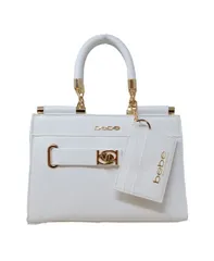 ベベ レディース バッグ ハンドバッグ キルティング Bebe Alex Quilted Satchel Bag with Card Holder Winter White ホワイト