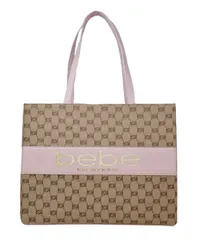ベベ レディース バッグ トートバッグ Bebe Serena Large Jacquard Tote Bag JacquardPowder Pink ピンクのサムネイル