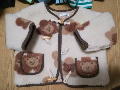 ドットドット クマ ドール ボアジャケット 外 90-100