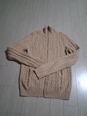 ポロラルフローレン ケーブル ニット ジップアップ カーディガン