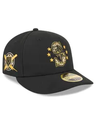 ニューエラ メンズ アクセサリー 帽子 New Era Mens Black Seattle Mariners 2024 Armed Forces Day Low Profile 59FIFTY Fitted Hat Black ブラック