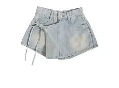 デニム ラップスカート パンツ