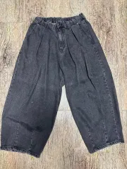 ブラックデニム バルーンパンツ