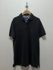 トミーヒルフィガー ブラック 半袖 ポロTシャツ M メンズ