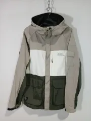 ネイビー CONGSE フード アウター バイカラー ジャケット