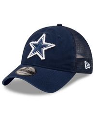 뉴엘라 남성 액세서리 모자 New Era Mens Navy Dallas Cowboys Game Day 9Twenty Adjustable Trucker Hat Navy 네이